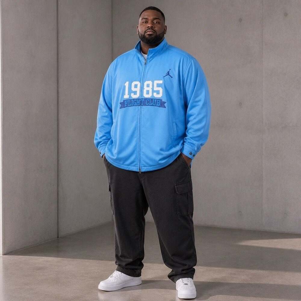 Vintage Air Jordan 1985 Flight Club Full Zip Track Jacket Blue 3XLT